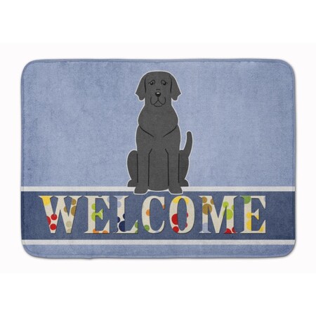 Carolines Treasures Black Labrador Welcome Machine Washable Memory Foam Mat BB5638RUG